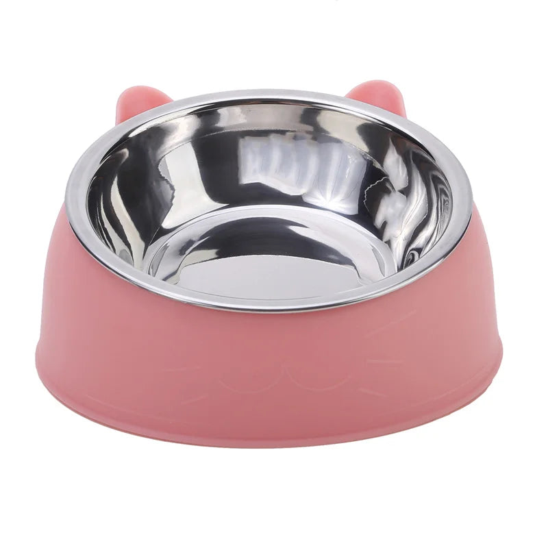 100ml Tilted Pet Bowl – 15° Raised Non-Slip Feeder for Cats & Small Dogs