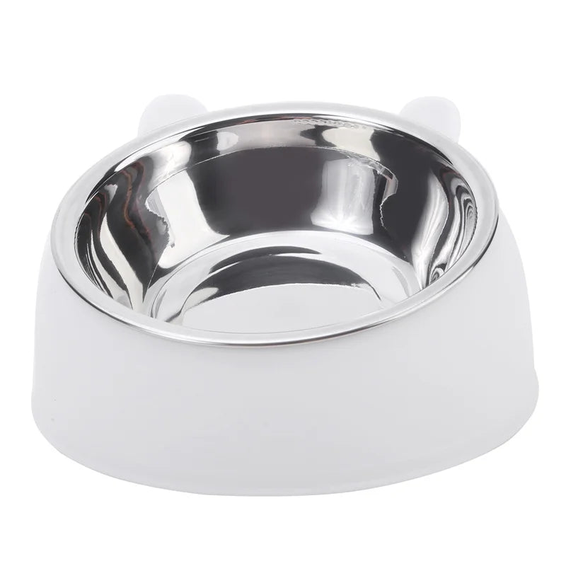 100ml Tilted Pet Bowl – 15° Raised Non-Slip Feeder for Cats & Small Dogs