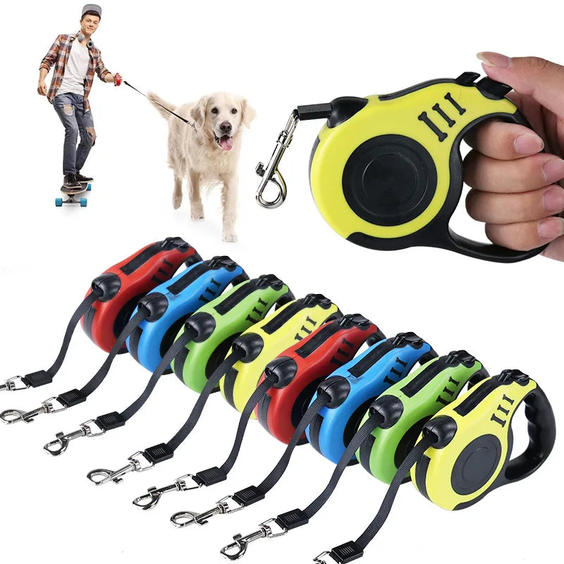 Retractable Dog Leash – 3m/5m Automatic Flexible Pet Lead