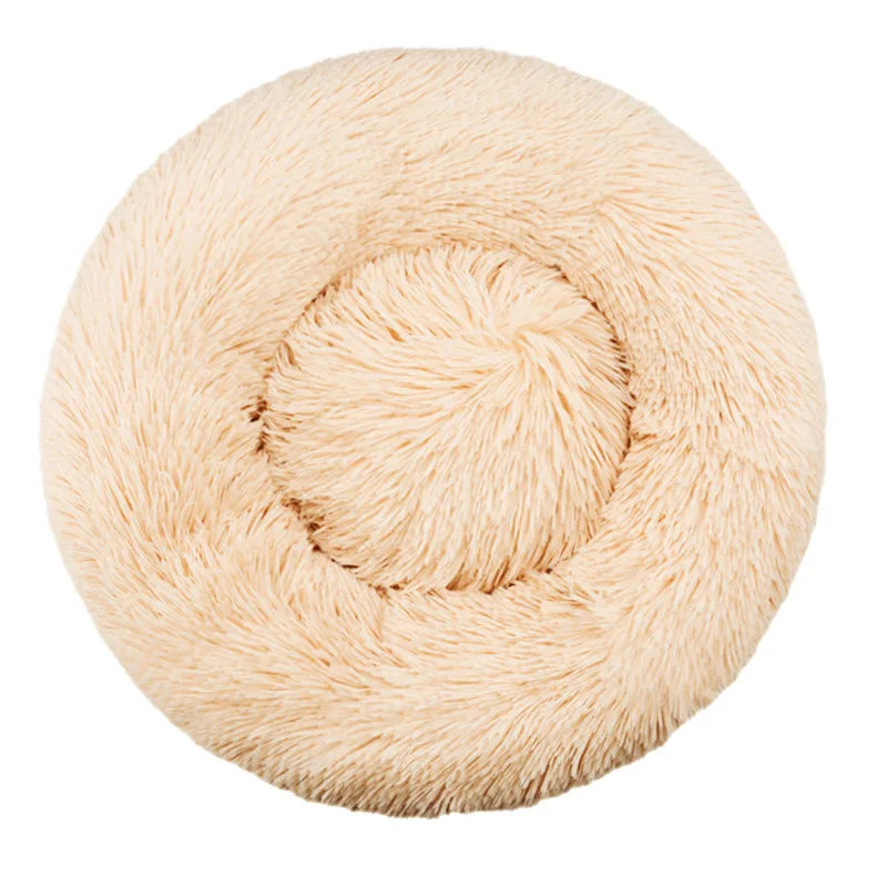 Plush Round Pet Bed – Cozy & Washable