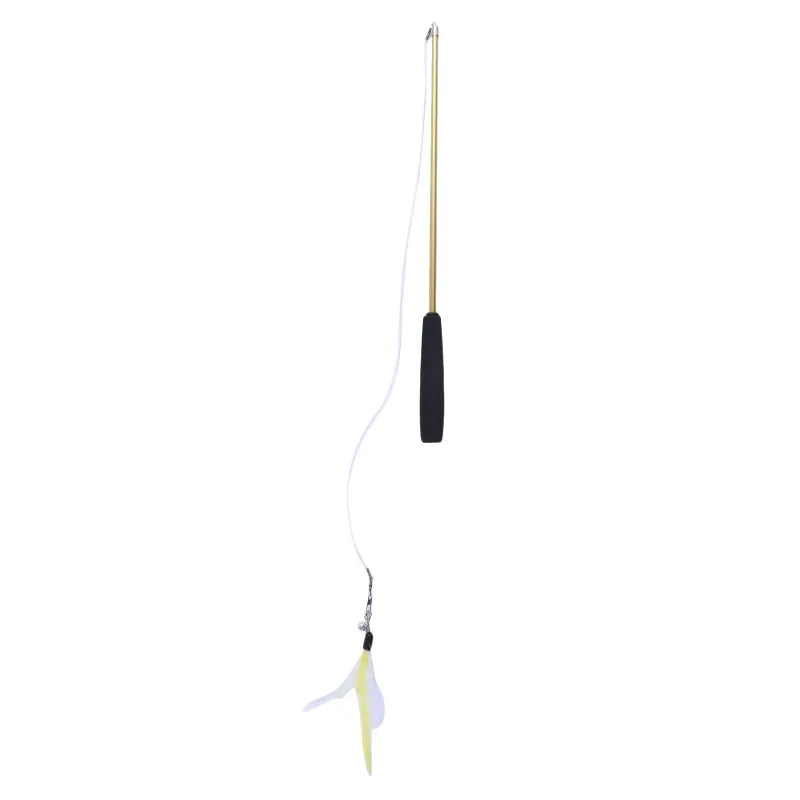 Telescopic Cat Teaser Wand – Interactive Fishing Pole Toy