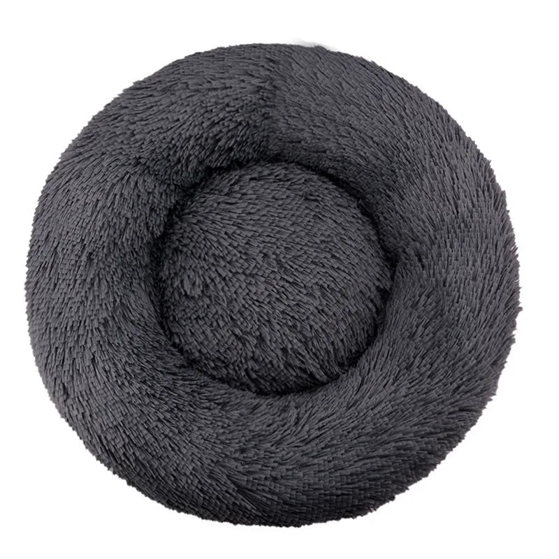 Plush Round Pet Bed – Cozy & Washable