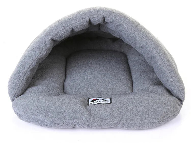 Cozy Cave Bed – Warm Fleece Slipper Bed for Cats & Small Dogs