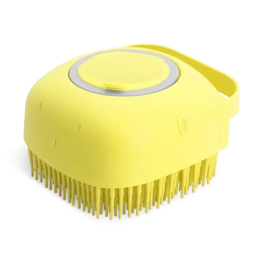 Pet Shampoo Brush – 80ml Silicone Grooming & Bathing Scrubber for Cats & Dogs