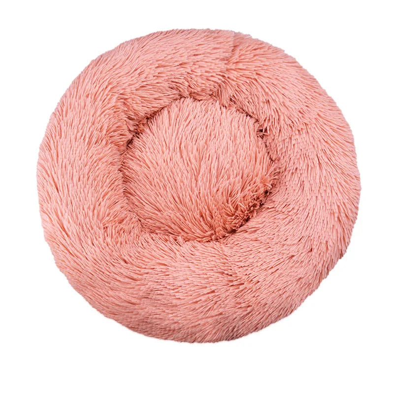 Plush Round Pet Bed – Cozy & Washable