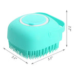 Pet Shampoo Brush – 80ml Silicone Grooming & Bathing Scrubber for Cats & Dogs