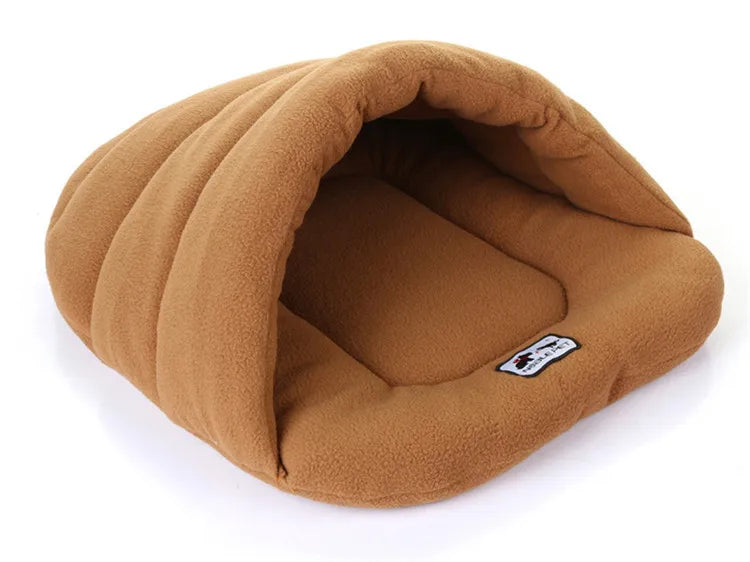 Cozy Cave Bed – Warm Fleece Slipper Bed for Cats & Small Dogs