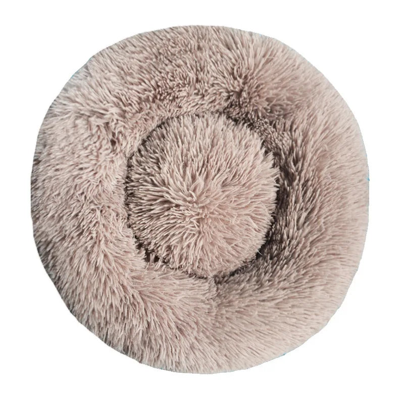 Plush Round Pet Bed – Cozy & Washable