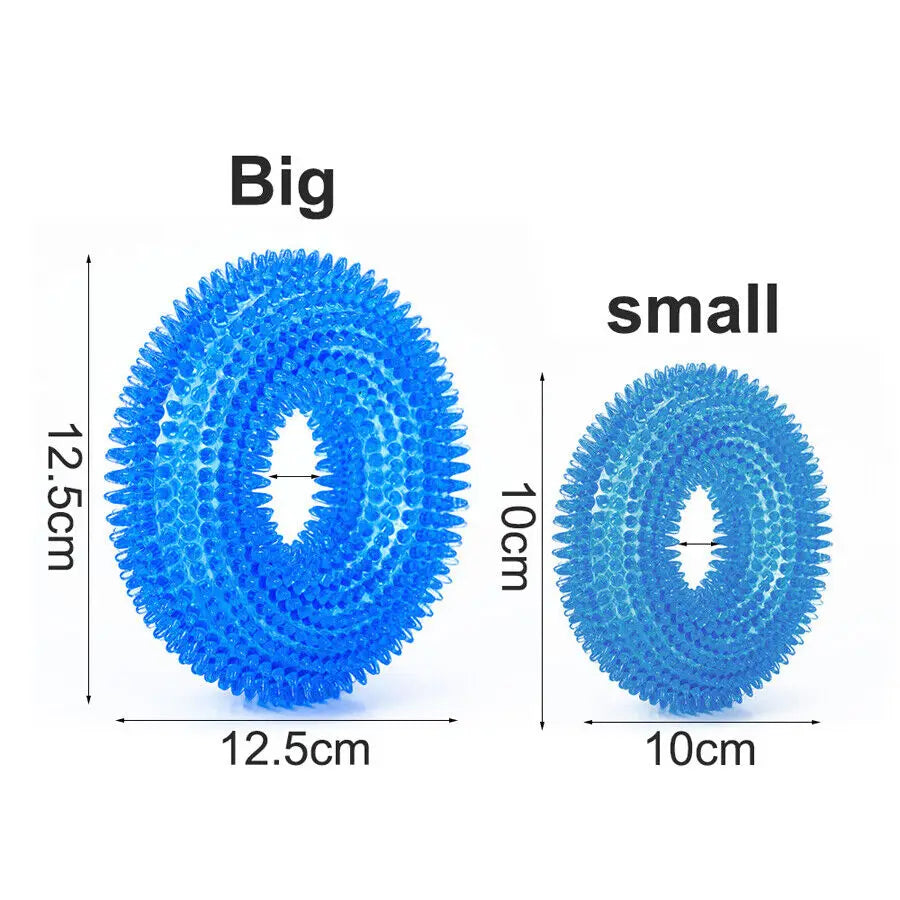 Squeaky Molar Ring Toy – Dog Chew & Teeth Cleaner