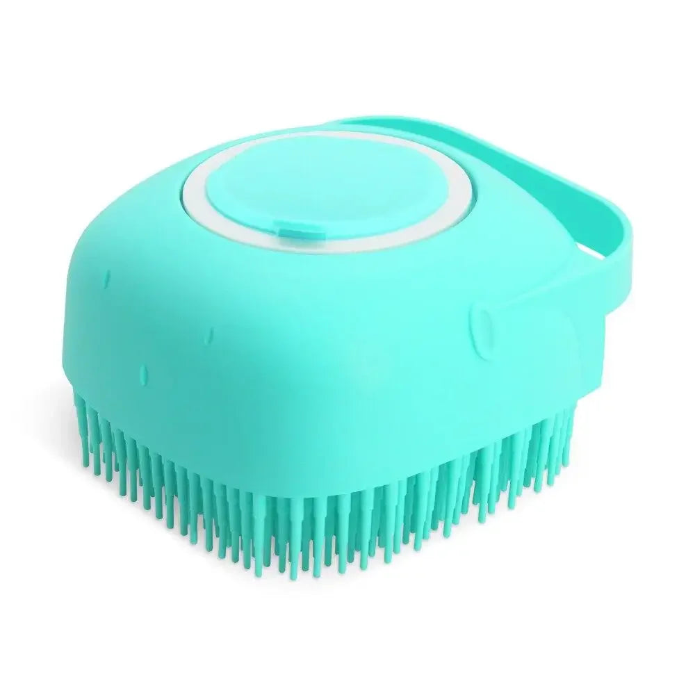 Pet Shampoo Brush – 80ml Silicone Grooming & Bathing Scrubber for Cats & Dogs