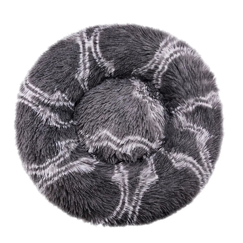 Plush Round Pet Bed – Cozy & Washable