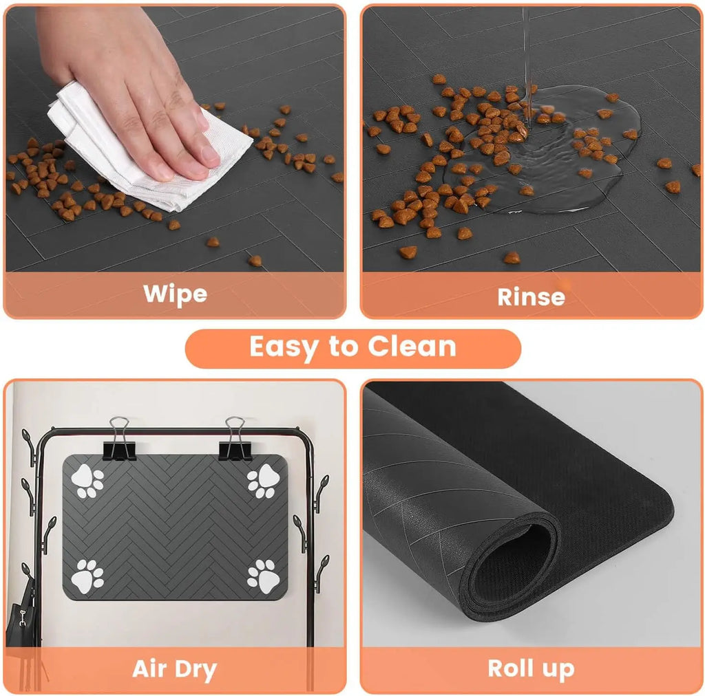 Pet Feeding Mat – Waterproof, Quick-Dry Placemat for Cats & Dogs