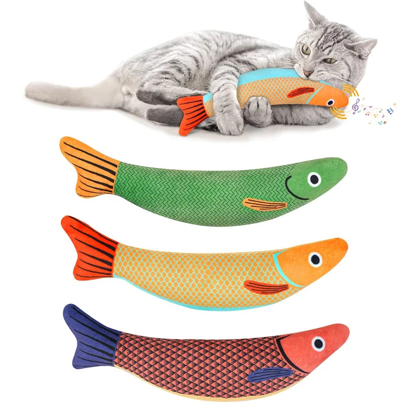 Catnip Toy – 3D Simulation Fish Plush for Cats