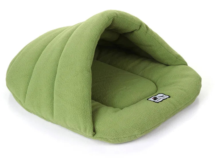 Cozy Cave Bed – Warm Fleece Slipper Bed for Cats & Small Dogs