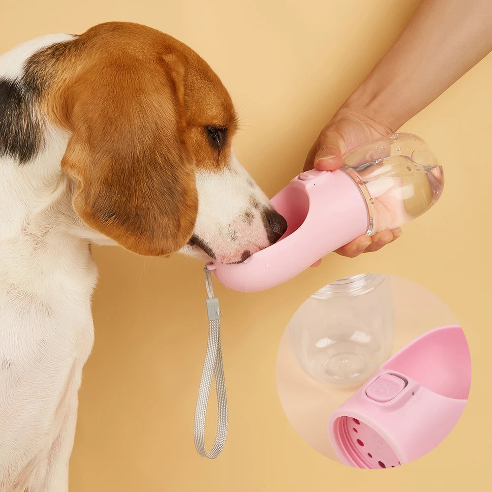 Portable Dog Water Bottle – Leakproof Travel Feeder for Cats & Dogs