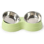 Double Pet Bowls – Stainless Steel Food & Water Feeder for Cats & Dogs