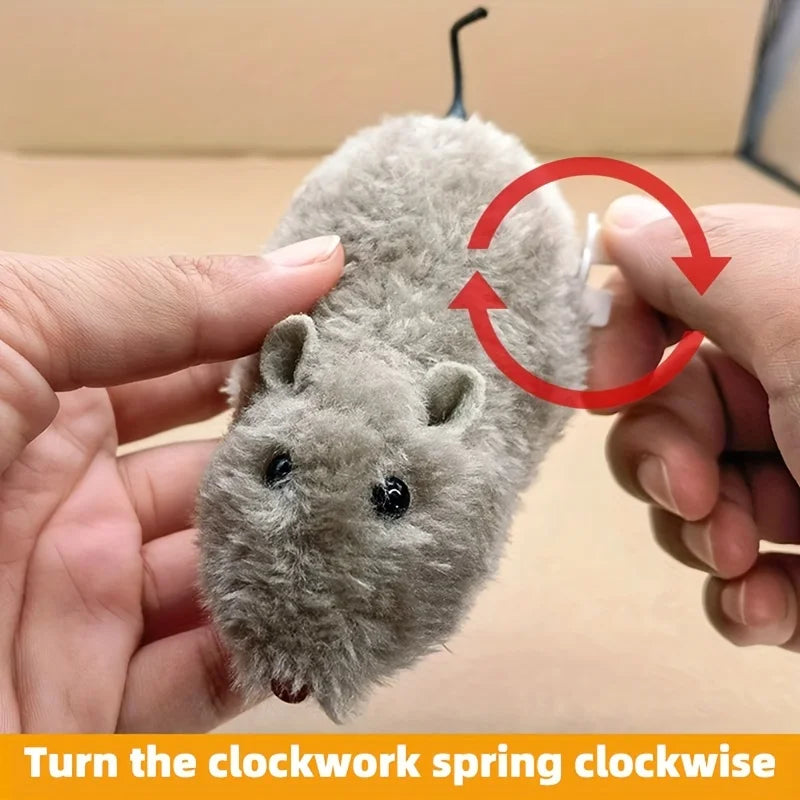 Wind-Up Plush Mouse Toy