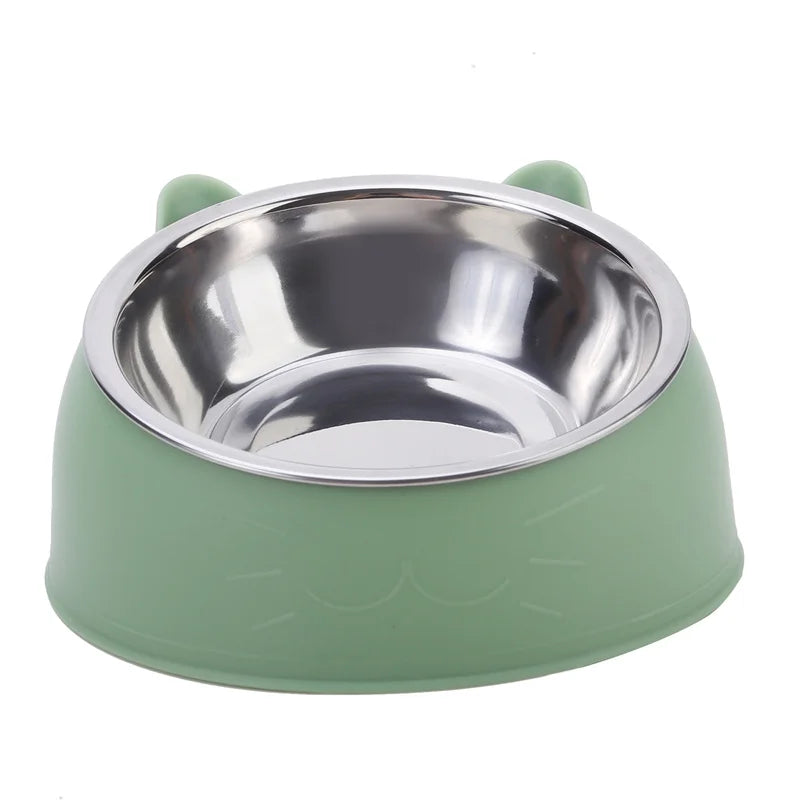 100ml Tilted Pet Bowl – 15° Raised Non-Slip Feeder for Cats & Small Dogs