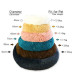 Plush Round Pet Bed – Cozy & Washable