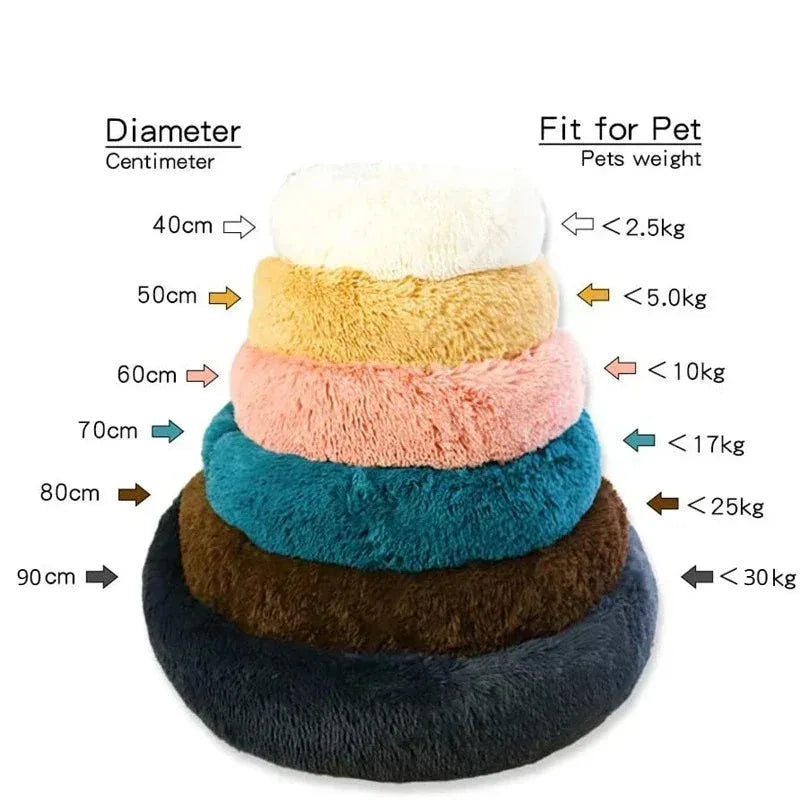 Plush Round Pet Bed – Cozy & Washable