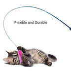 Telescopic Cat Teaser Wand – Interactive Fishing Pole Toy