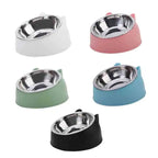 100ml Tilted Pet Bowl – 15° Raised Non-Slip Feeder for Cats & Small Dogs